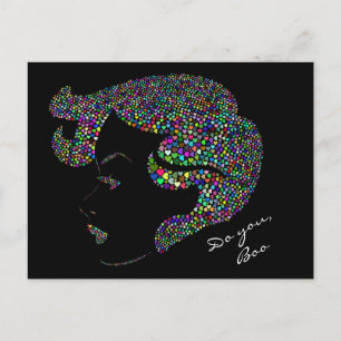 Glam Girl self girl power quote Postcard