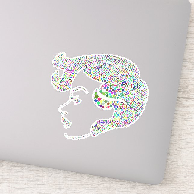 Glam girl with hearts (Detail)