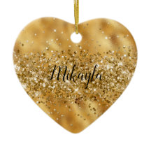 Glam Girly Gold Glitter Glitzy Sparkle Confetti