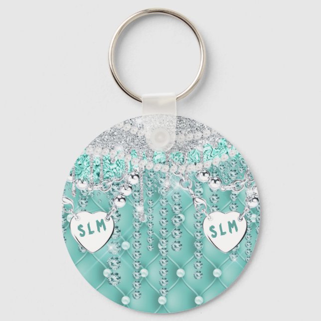 Glam Glitter Girly  Key Ring (Front)