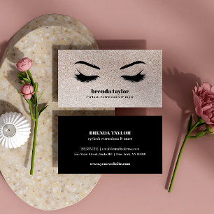 Glam Glitter Makeup Artist Eyelash professional Business Card