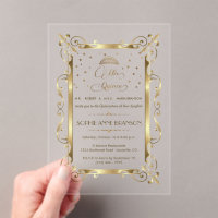 Glam Gold Art Deco Mis Quince Script Quinceañera