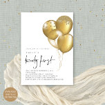 Glam Gold Balloons 21st Birthday Party  Invitation<br><div class="desc">Glam Gold Balloons 21st Birthday Party Available digitally or printed. Elegant style for your twenty first invitations with gold balloons with faux glitter highlights to the right, with a touch of faux glitter and twenty first in a set handwritten style script. Easily personalise the rest of the text to your...</div>