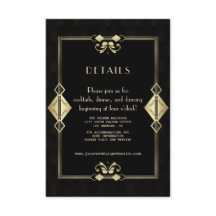 Glam Gold Black Art Deco 20s Wedding Reception 