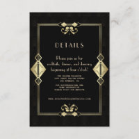 Glam Gold Black Art Deco 20s Wedding Reception 