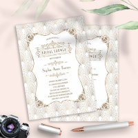 Glam Gold Fleur-de-lis Roaring 20s Bridal Shower