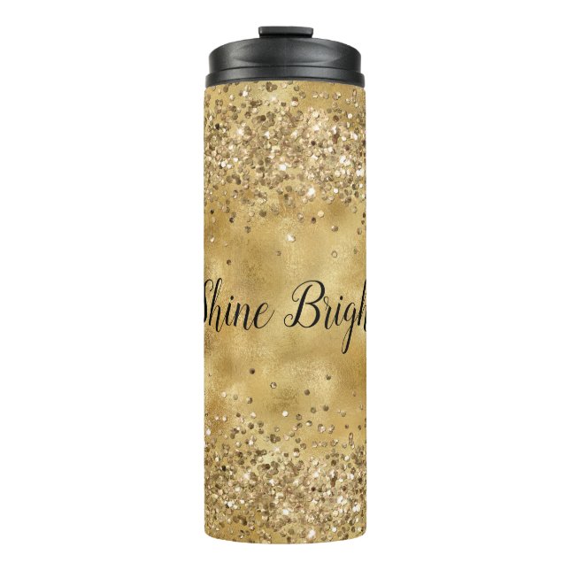 Glam Gold Glitter Confetti          Thermal Tumbler (Front)