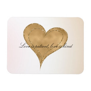 Glam Gold Glitter Heart Magnet