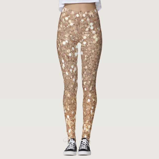 Glam gold glitter leggings (Front)