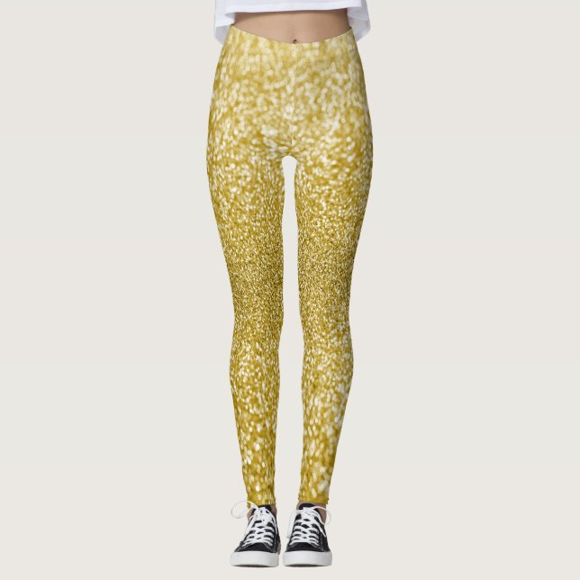 Glam gold glitter leggings (Front)