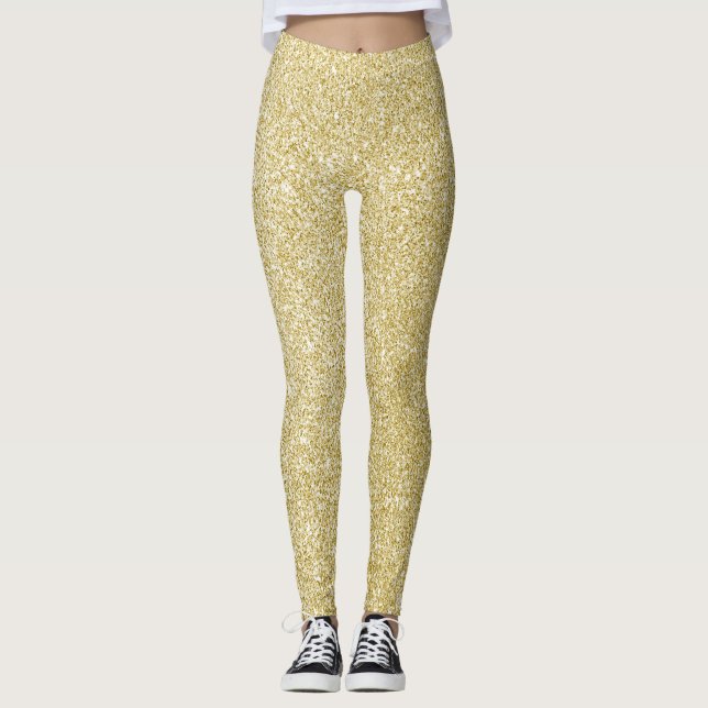 Glam gold glitter leggings (Front)