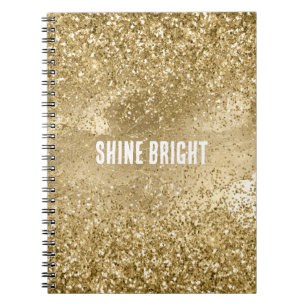 Glam Gold Glitter Notebook