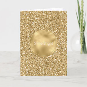 Glam Gold Glitzy Glitter Card