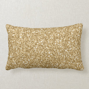 Glam Gold Glitzy Glitter      Lumbar Cushion