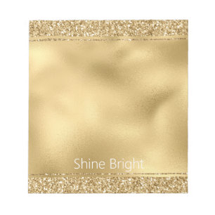 Glam Gold Glitzy Glitter        Notepad