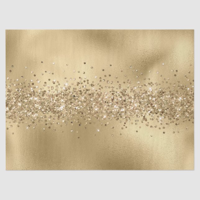 Glam Gold Glitzy Sparkle Glitter    Tissue Paper (Front)