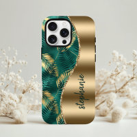 Glam Gold Green Tropical Foliage Pattern Name