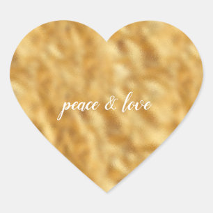 Glam Gold Heart Sticker