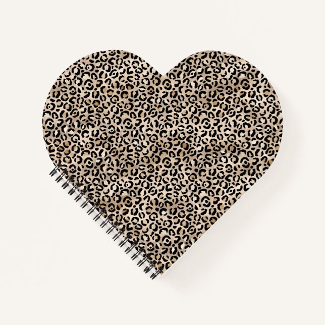 Glam Gold Leopard Print Notebook (Front)