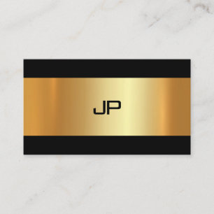 Glam Gold Light Modern Elegant Plain Luxury Chic Business Card