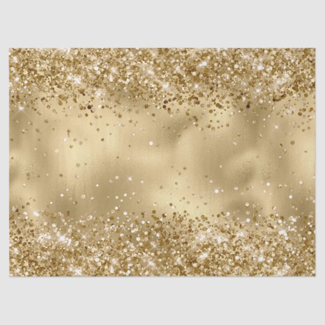 Glam Gold Luxe Glitzy Sparkle Glitter       Tissue Paper (Front)