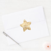 Glam Gold Peace Love       Star Sticker (Envelope)