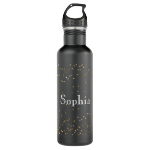 Glam Gold Sparkle Confetti Personalised 710 Ml Water Bottle