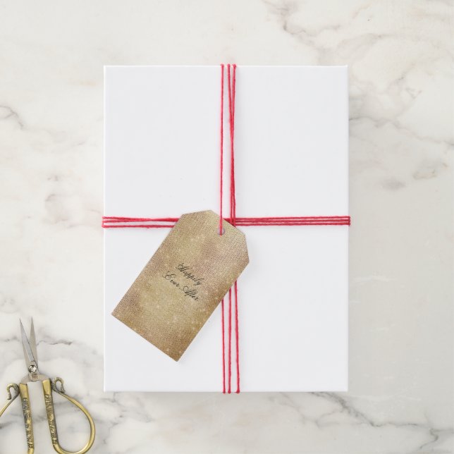 Glam Gold Sparkle Gift Tags (With Twine)