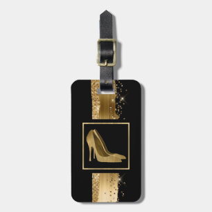 Glam Gold Stilettos Luggage Tag