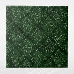 Glam Green Damask Pattern Tile<br><div class="desc">Glam green pattern resembling damask</div>