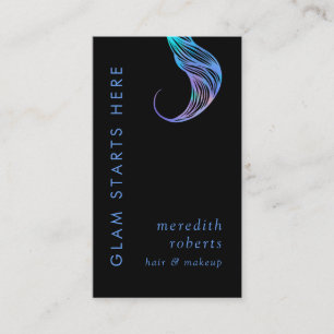 Glam Hair and Makeup Opal Hair Curl Business Card