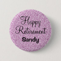 Glam Happy Retirement Purple Glitter Sparkle