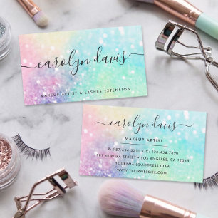 Glam Holographic Glitter Iridescent Pretty Pattern Business Card