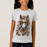 Glam Horse Leopard Print Gold Chain Bling