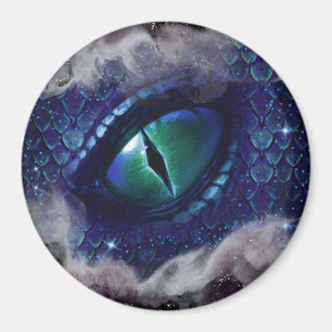 Glam Ink Gothic Blue Mediaeval Dragon Magnet