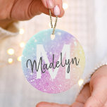 Glam Iridescent Glitter Personalised Colourful<br><div class="desc">Easily personalise this elegant colourful bokeh glitter pattern with your custom name and/or monogram.</div>