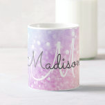 Glam Iridescent Glitter Personalised Colourful Coffee Mug<br><div class="desc">Easily personalise this elegant colourful bokeh glitter pattern with your custom name and/or monogram.</div>