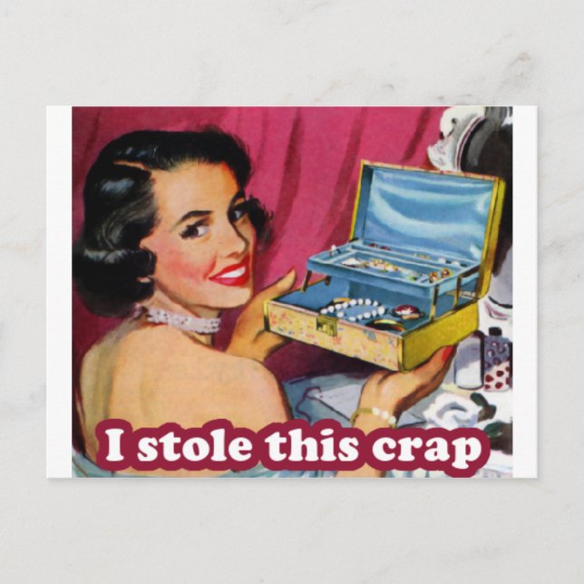 Glam Kleptomania Postcard (Front)