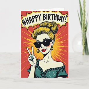 Glam Lady Birthday Card