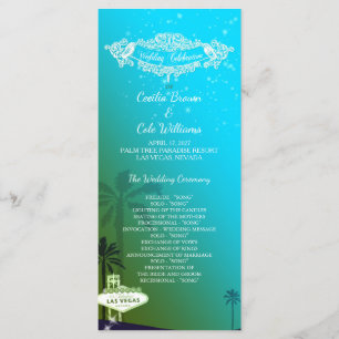 Glam Las Vegas Wedding Program Programme