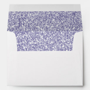 Glam Lavender Lilac Purple Glitter       Envelope