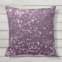 Glam Lavender Purple Faux Glitter Print