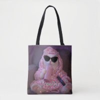    Glam Lazy Cat in Sunglasses with Sparkly Drink 