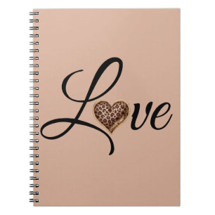 Glam Leopard Heart Love Design Notebook