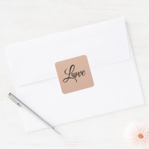 Glam Leopard Heart Love Design Square Sticker