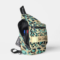 Glam Leopard Print Boss Lady Print Cut Sew Bag