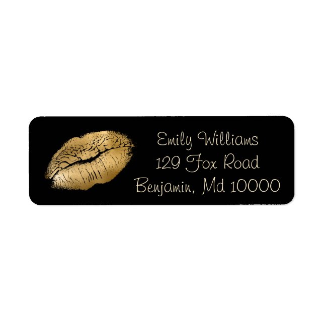 Glam Lips Black and Gold (Front)