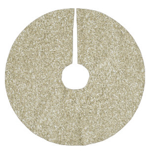 Glam Luxe Gold Glitter     Brushed Polyester Tree Skirt