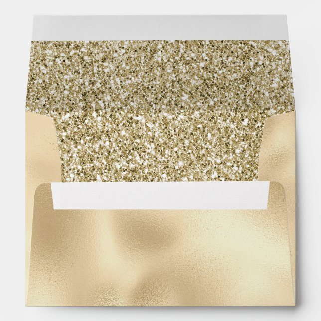 Glam Luxe Gold Glitter       Envelope (Back (Bottom))