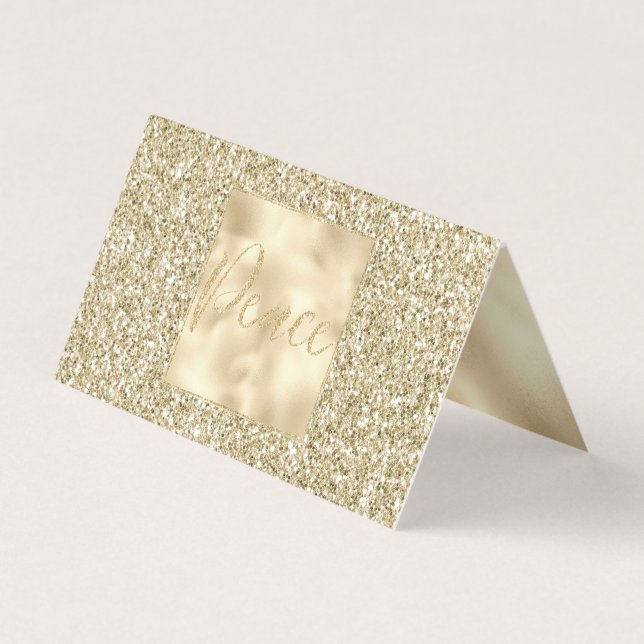 Glam Luxe Gold Glitter Peace (Front)